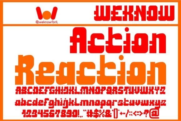 Action Reaction Font - Featured Image