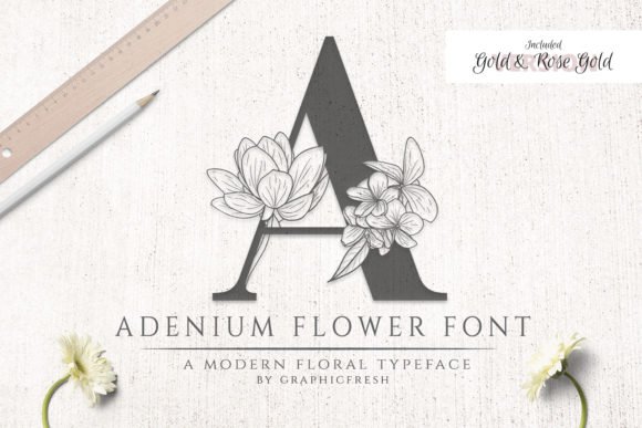 Adenium Flower Font - Featured Image
