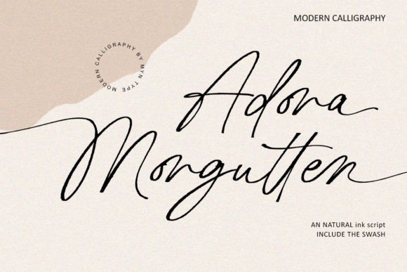 Adora Morgutten Font - Featured Image