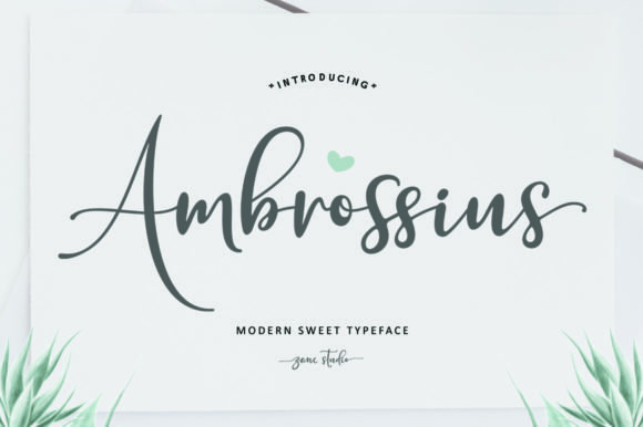Ambrossius Script Font - Featured Image