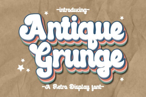 Antique Grunge Font - Featured Image