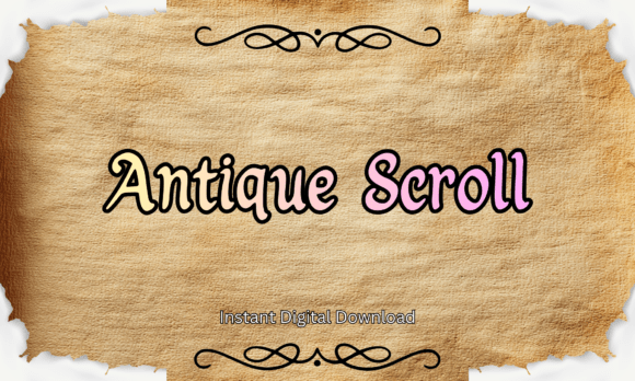 Antique Scroll Font - Featured Image