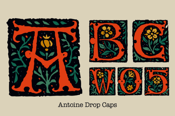 Antoine Drop Caps Font - Featured Image