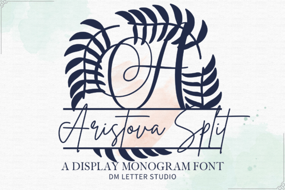 Aristova Split Monogram Font - Featured Image
