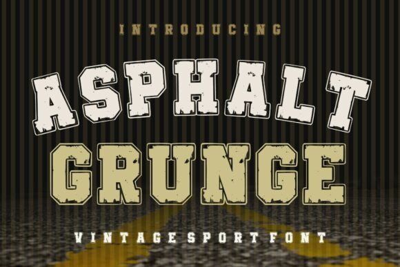 Asphalt Grunge Font - Featured Image