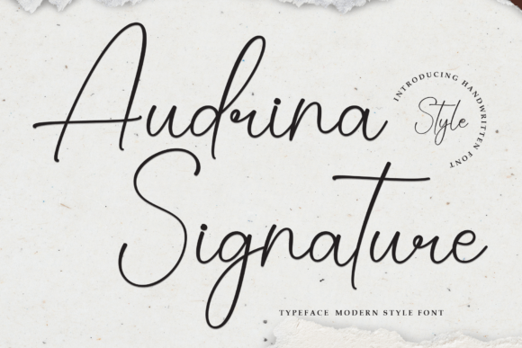 Audrina Signature Font - Featured Image
