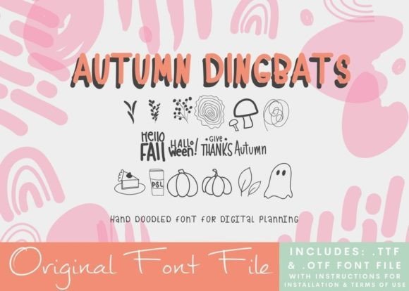 Autumn Dingbats Font - Featured Image