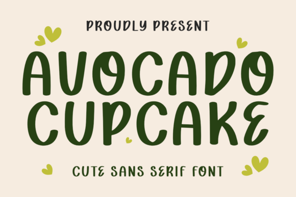 Avocado Cupcake Font - Featured Image