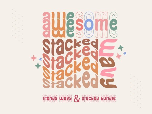 Awesome Wavy Stacked Font - Featured Image