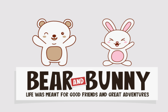 Bear and Bunny Font - Featured Image