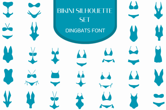 Bikini Silhouette Set Font - Featured Image