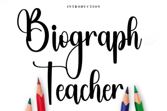 Biograph Teacher Font - Featured Image