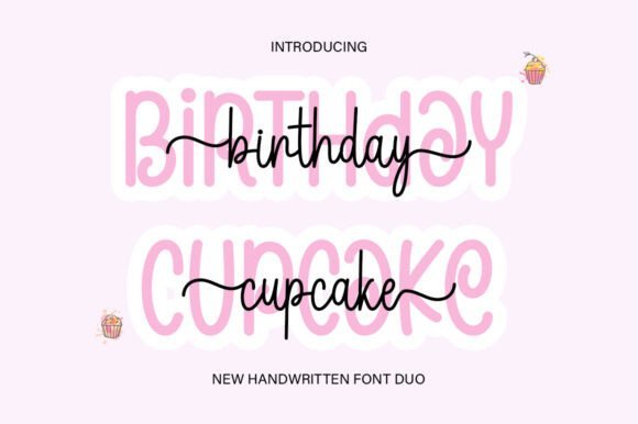 Birthday Cupcake Duo Font - Featured Image