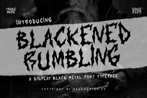 Blackened Rumbling Font - Featured Image