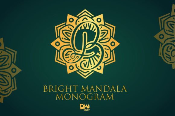 Bright Mandala Monogram Font - Featured Image