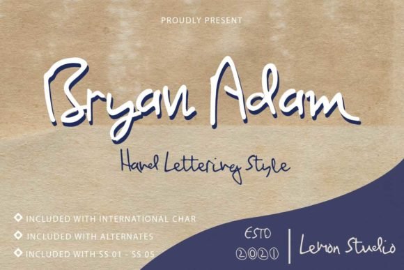 Bryan Adam Font - Featured Image
