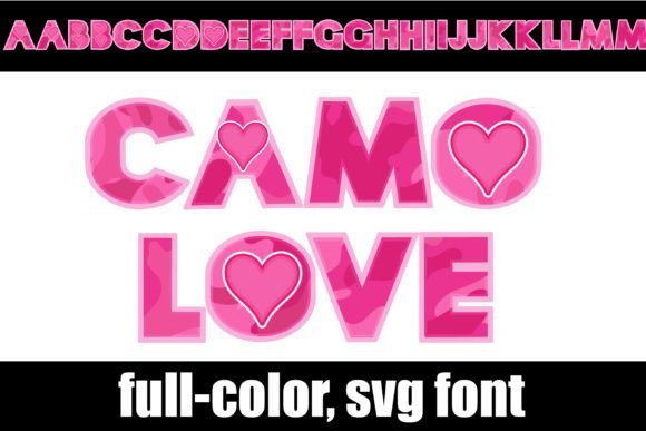 Camo Love Font - Featured Image