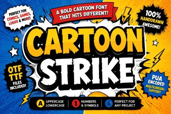 Cartoon Strike Font - Featured Image