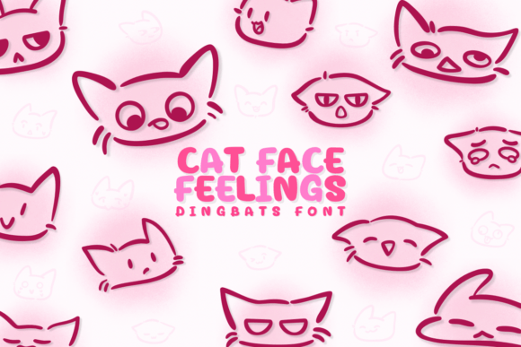 Cat Face Feelings Font - Featured Image