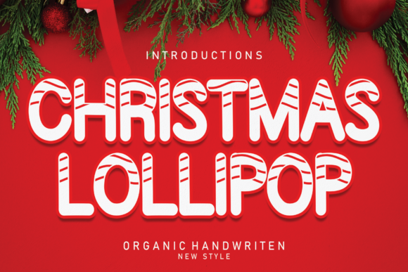 Christmas Lollipop Font - Featured Image