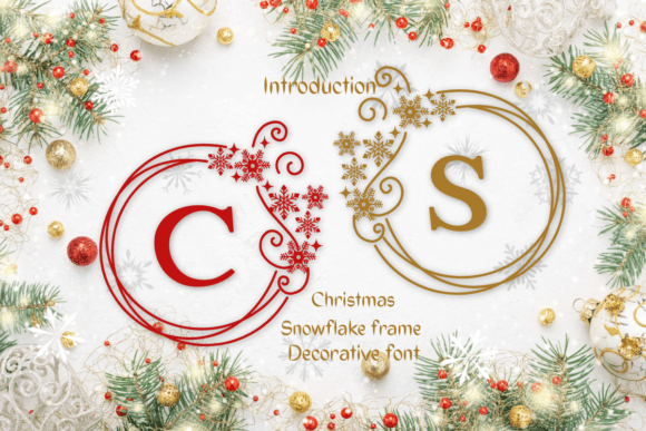 Christmas Snowflake Frame Font - Featured Image