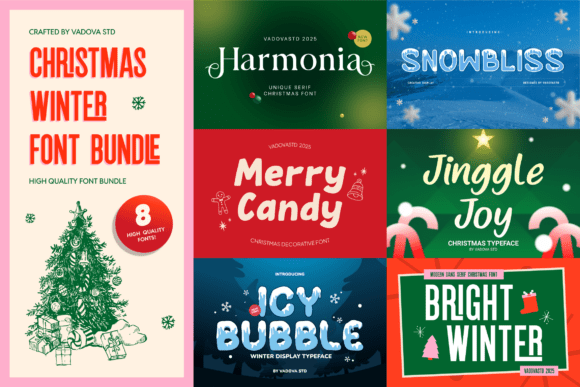Christmas Winter Bundle Font - Featured Image