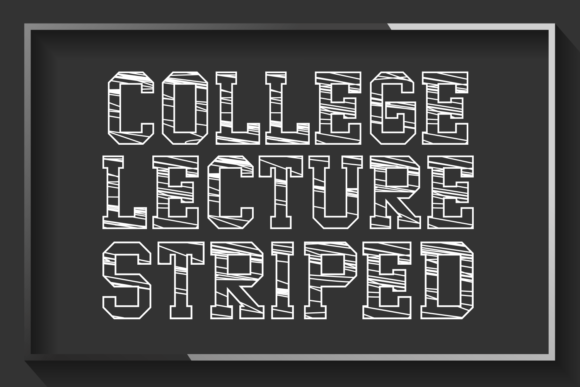 College Lecture Striped Font - Featured Image