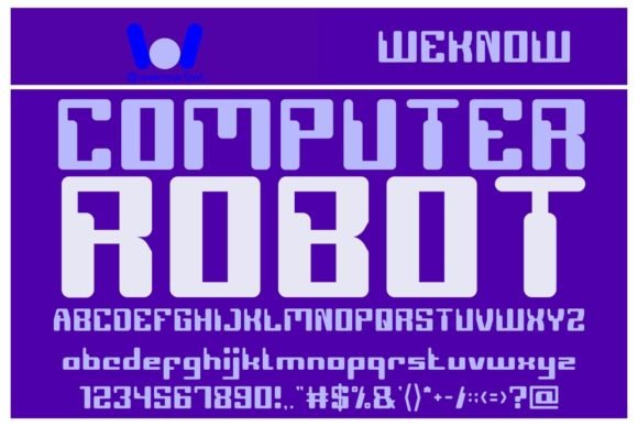 Computer Robot Font - Featured Image