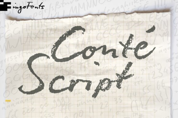Conté Script Plus Font - Featured Image