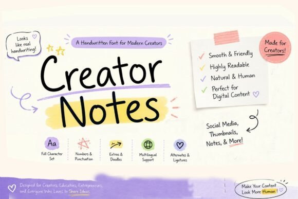 Creator Notes Font - Featured Image