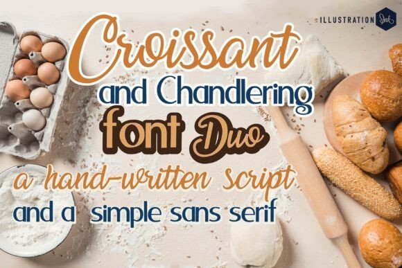 Croissant and Chandlering Duo Font - Featured Image