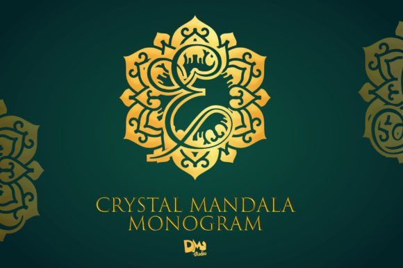Crystal Mandala Monogram Font - Featured Image
