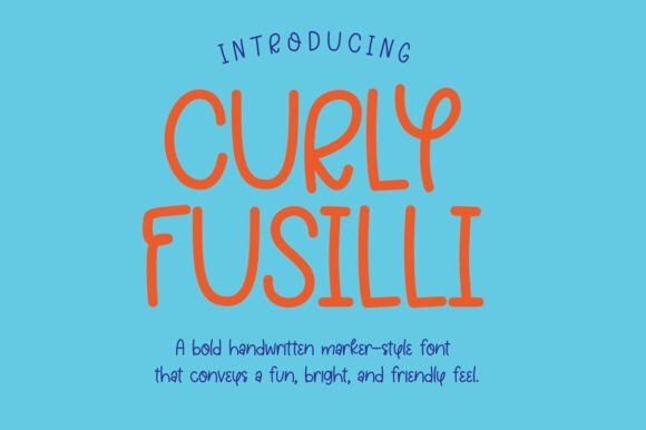 Curly Fusilli Font - Featured Image