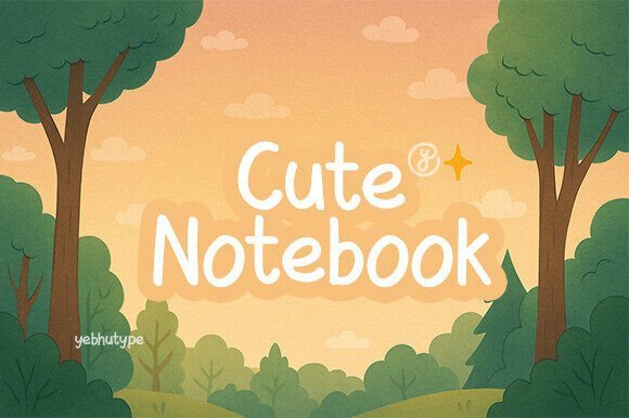 Cute Notebook Font - Featured Image