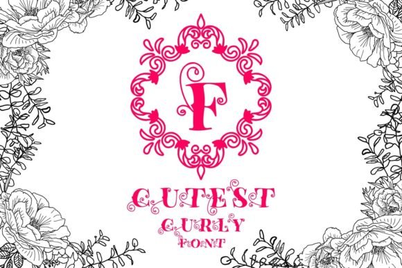 Cutest Curly Font Monogram Font - Featured Image