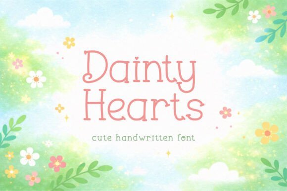 Dainty Hearts Font - Featured Image