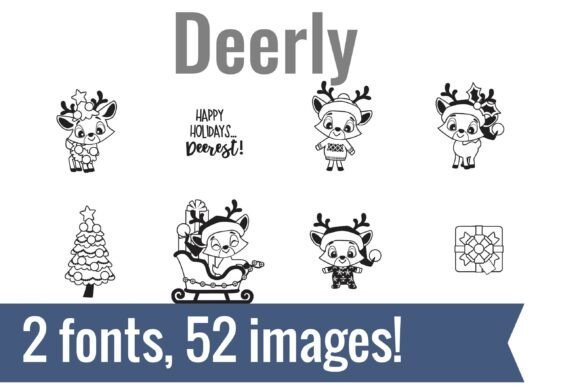 Deerly Dingbats Font - Featured Image