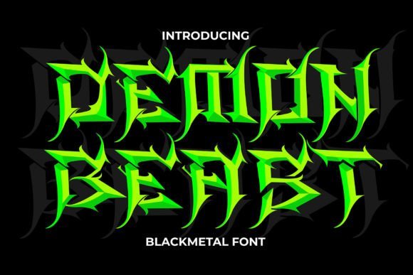 Demon Beast Font - Featured Image