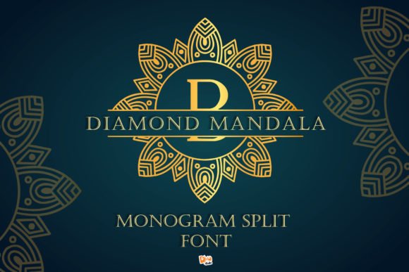 Diamond Mandala Monogram Font - Featured Image