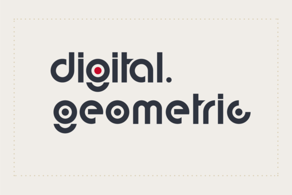 Digital Geometric Font - Featured Image