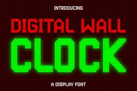 Digital Wall Clock Font - Featured Image