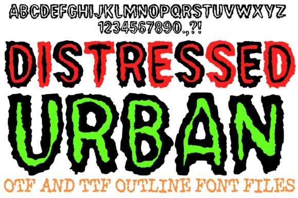 Distressed Urban Font - Featured Image