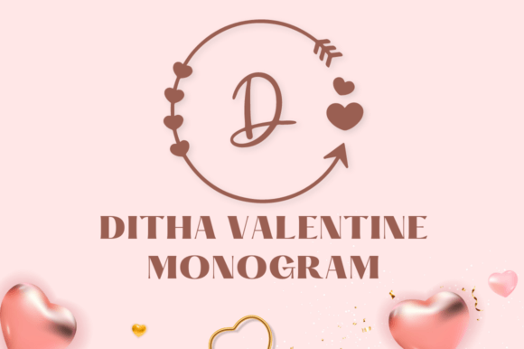 Ditha Valentine Monogram Font - Featured Image