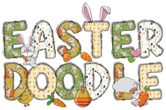 Easter Doodle Alphabe Font - Featured Image
