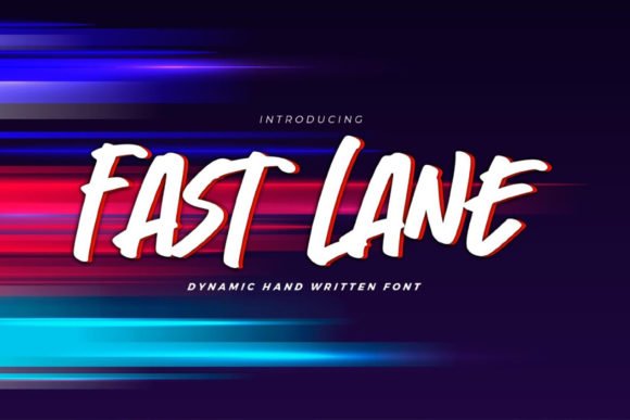 Fast Lane Font - Featured Image