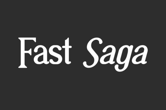 Fast Saga Font - Featured Image