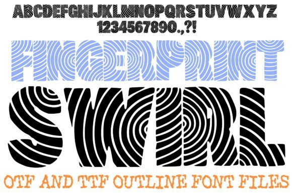 Fingerprint Swirl Font - Featured Image