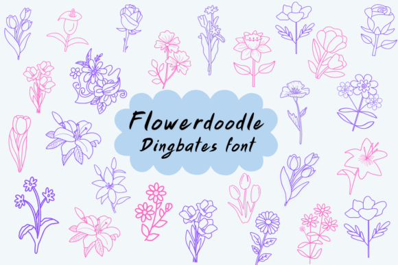 Flower Doodle Font - Featured Image