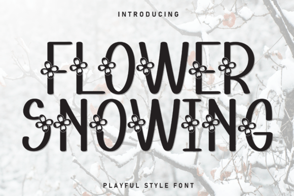 Flower Snowing Font - Featured Image