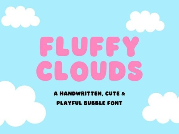 Fluffy Clouds Font - Featured Image